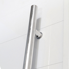 Porta Lambril de Giro Alumínio Branco com Fechadura Multiponto 2,15x0,98m Lado Direito Linha Sociale 3A Alumínio