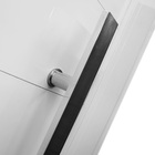 Porta Lambril de Giro Alumínio Branco com Fechadura com Puxador 2,15x0,98m Lado Esquerdo Linha Sociale 3A Alumínio