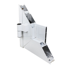 Porta Lambril de Giro Alumínio Branco com Fechadura com Puxador 2,15x0,98m Lado Esquerdo Linha Sociale 3A Alumínio