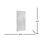 Porta Lambril De Giro Com Puxador Topsul 210x80cm Esquadrisul