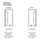 Porta Lambril De Giro Em Alumínio Branco Linha 30 Esquerda -