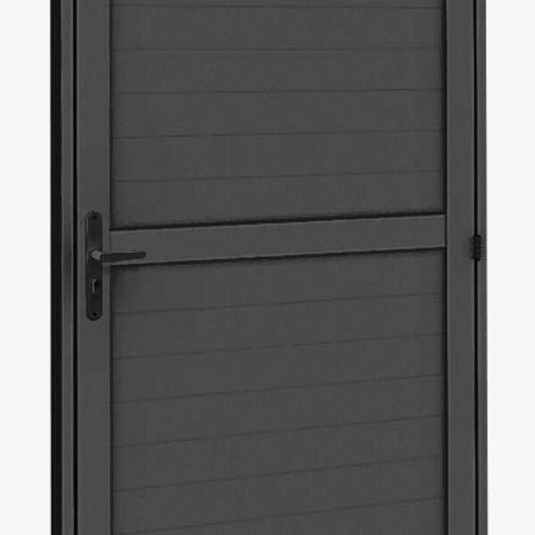 Porta Lambril Fechada Com Maçaneta 2,10 X 0,90 Preta