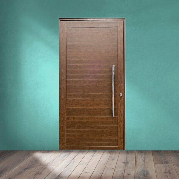 Porta Lambril Linha Roma 210x80 Amadeirada Lado Direito Marrom