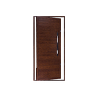 Porta Lambril Pivotante Alumínio Pintado Amadeirado 2,10x1x20m Lado Esquerdo Linha Palace Líder