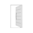 Porta Lambril Pivotante Alumínio Branco com Friso 2,15x1,05m Lado Esquerdo Linha Lucasa Ideale Lucasa