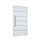 Porta Lambril Pivotante Alumínio Branco com Friso 2,15x1,05m Lado Esquerdo Linha Lucasa Ideale Lucasa
