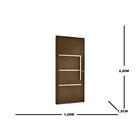 Porta Lambril Pivotante Com Puxador E Friso Topsul 220x100cm