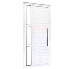 Porta Lambril Vision Aluminio Branco C/ Puxador 2.10x0.90 Lad