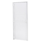 Porta Laminada de Giro Alumínio Branco 2,10x0,80m Lado Direito Linha Home 3A Alumínio