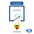 Porta Laminada de Giro Alumínio Branco 2,10x0,80m Lado Esquerdo Linha Home 3A Alumínio