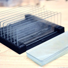 Porta Lâminas Microscópio Suporte Vidro Mesa Case