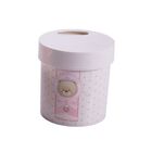 Porta Lenços De Papel Higiênico Para Bebês Ursinho Rosa - Pla