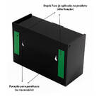 Porta Lenços Toalha Umedecidas Largo Com Tampa Acrílico Preto