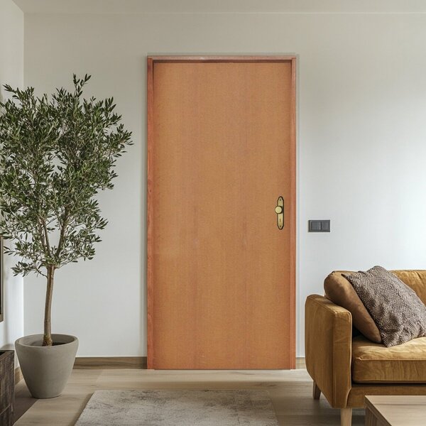 Porta Lisa Curupixa Batente Ecológico 1 Fechadura 813/02 Oxid