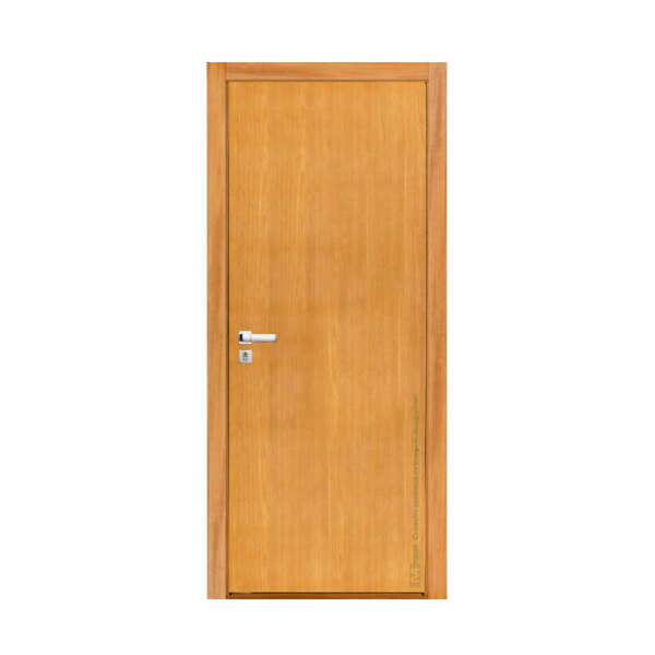 Porta Lisa Em Madeira Semi Sólida Verniz Mapaf 60cm X 210cm