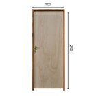 Porta Lisa Mescla 210x100 Batente 09 Cm Fechadura Interna Tac