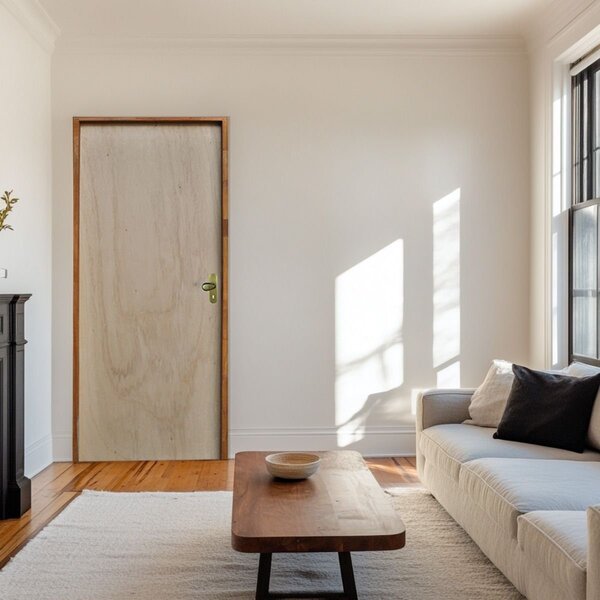 Porta Lisa Mescla 210x60 Batente 09 Cm Fechadura Interna Taco