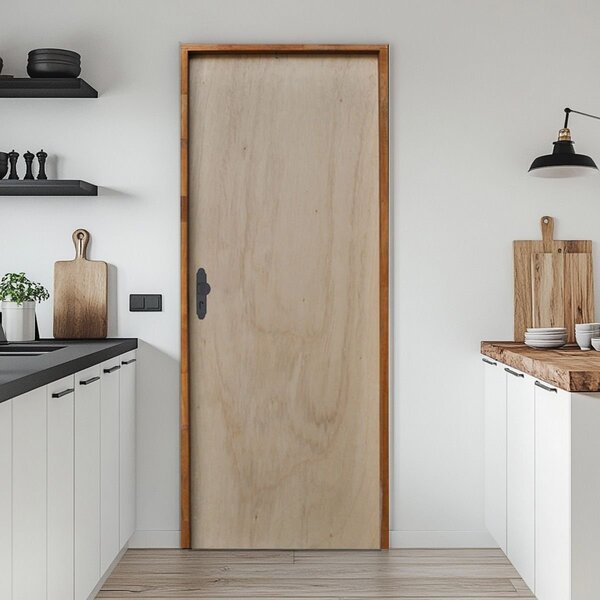 Porta Lisa Mescla 210x60 Batente 11 Cm Fechadura Externa Lado