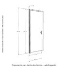 Porta Lisa Mescla 210x70cm Batente Ecológico 11cm Com Fechadu