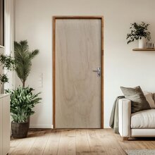 Porta Lisa Mescla 210x80 Batente 09 Cm Fechadura Alavanca Rod