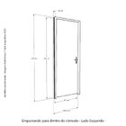 Porta Lisa Mescla 210x80 Batente 09 Cm Fechadura Externa Taco