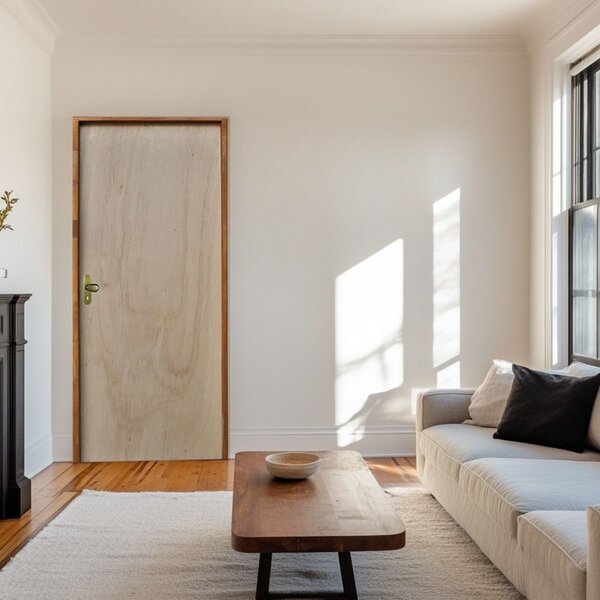 Porta Lisa Mescla 210x80 Batente 09 Cm Fechadura Interna Taco