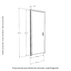 Porta Lisa Mescla 210x80 Batente 11 Cm Fechadura Externa Roda