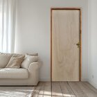 Porta Lisa Mescla 210x92 Batente 09 Cm Fechadura Externa Taco