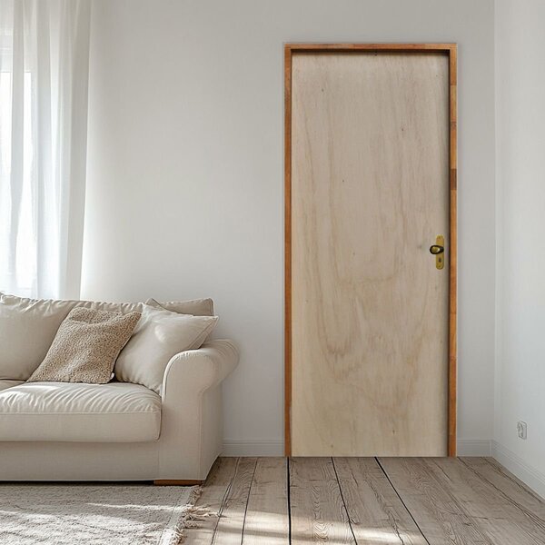 Porta Lisa Mescla 210x92 Batente 09 Cm Fechadura Externa Taco