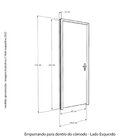 Porta Lisa Mescla Batente Ecológico 1 Fechadura 813/02 Oxidad