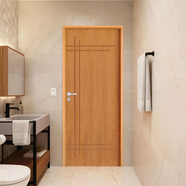 Porta Lisa Padrão Imbuia Belíssima 9 Batente Ecológico 09 Fec