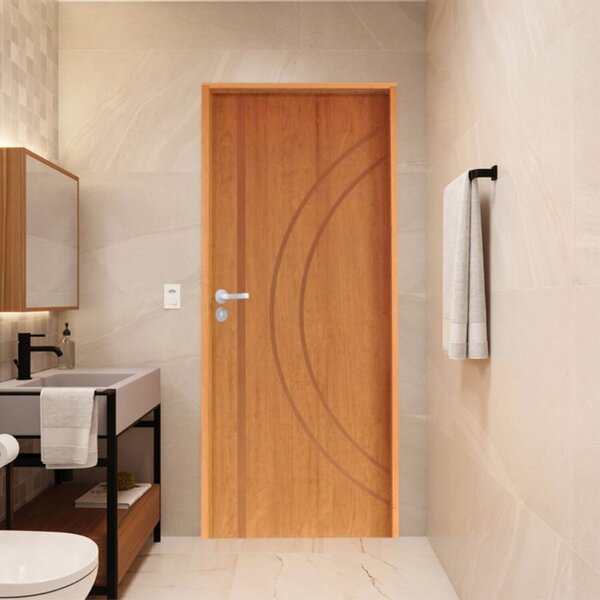 Porta Lisa Padrão Imbuia Concept 10 Batente Ecológico 11 Fech