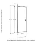 Porta Lisa Prime Batente Ecológico 14 Fechadura Stilo Wc 92 X