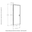 Porta Lisa Prime Batente Regulável 16-20 Guarnição 5cm 92 X 2