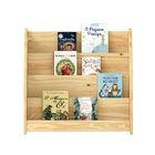 Porta Livros Madeira De Chão 4 Nichos Revisteiro Bruno Natural