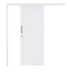 Porta Madeira de Correr Direito|Esquerdo Branco 210x82cm Colméia Lisa Moldurama