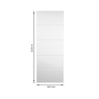 Porta de Madeira de Giro Direito e Esquerdo Branca 210x60cm Sarrafeada com Batente 13 a 17cm Lucerna Plus Ipumirim