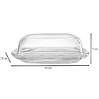 Porta Manteiga - Manteigueira De Vidro Com Tampa Transparente