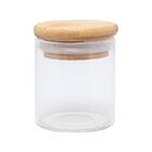 Porta Mantimento De Vidro Borossilicato Com Tampa De Bambu 60