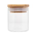 Porta Mantimento De Vidro Borossilicato Com Tampa De Bambu 60