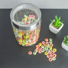 Porta Mantimento De Vidro C/tampa De Aço Inox  E Visor De Acr