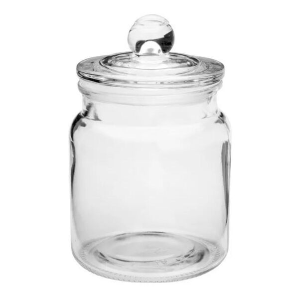 Porta Mantimento De Vidro Transparente Com Tampa De Vidro 1 1