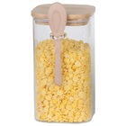 Porta Mantimento Em Vidro Borossilicato Com Tampa E Colher Ba