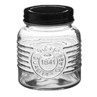 Porta Mantimento Em Vidro Com Gravura E Tampa 240ml Dynasty