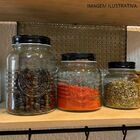 Porta Mantimento Em Vidro Com Gravura E Tampa 240ml Dynasty