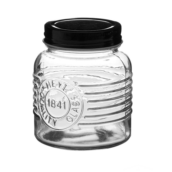 Porta Mantimento Em Vidro Com Gravura E Tampa 240ml Dynasty