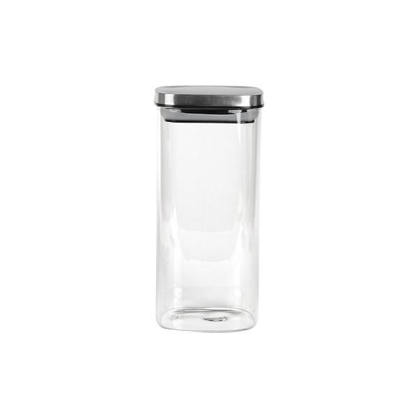 Porta Mantimento Quadrado Em Vidro Dynasty 1 4 Litro Prata 27