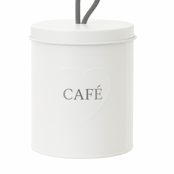 Porta Mantimentos Com Tampa Puxador De Corda 11x15cm Café