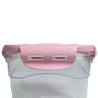 Porta Mantimentos Cristal 1 Litro Com Tampa Hermética Rosa