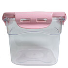 Porta Mantimentos Cristal 1 Litro Com Tampa Hermética Rosa